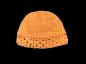 Preview: Hand knitted baby cap in orange with a head circumference 38 cm 14,96 inch